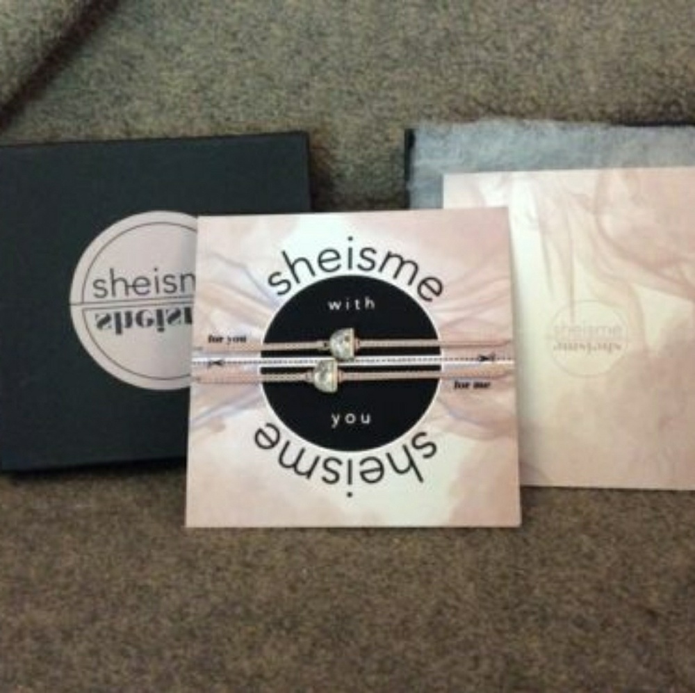 She is Me Sterling Silver Friends Bracelet Set